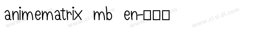 animematrix mb en字体转换